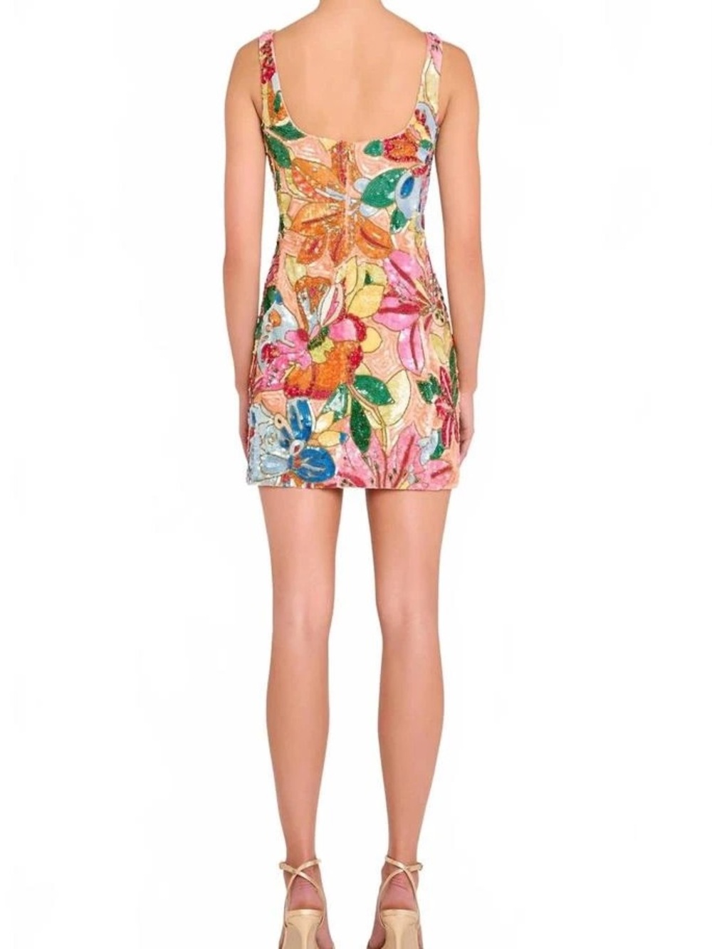 Amanda Uprichard Augustine Floral Beaded Mini Dress NWT - Picture 4 of 12
